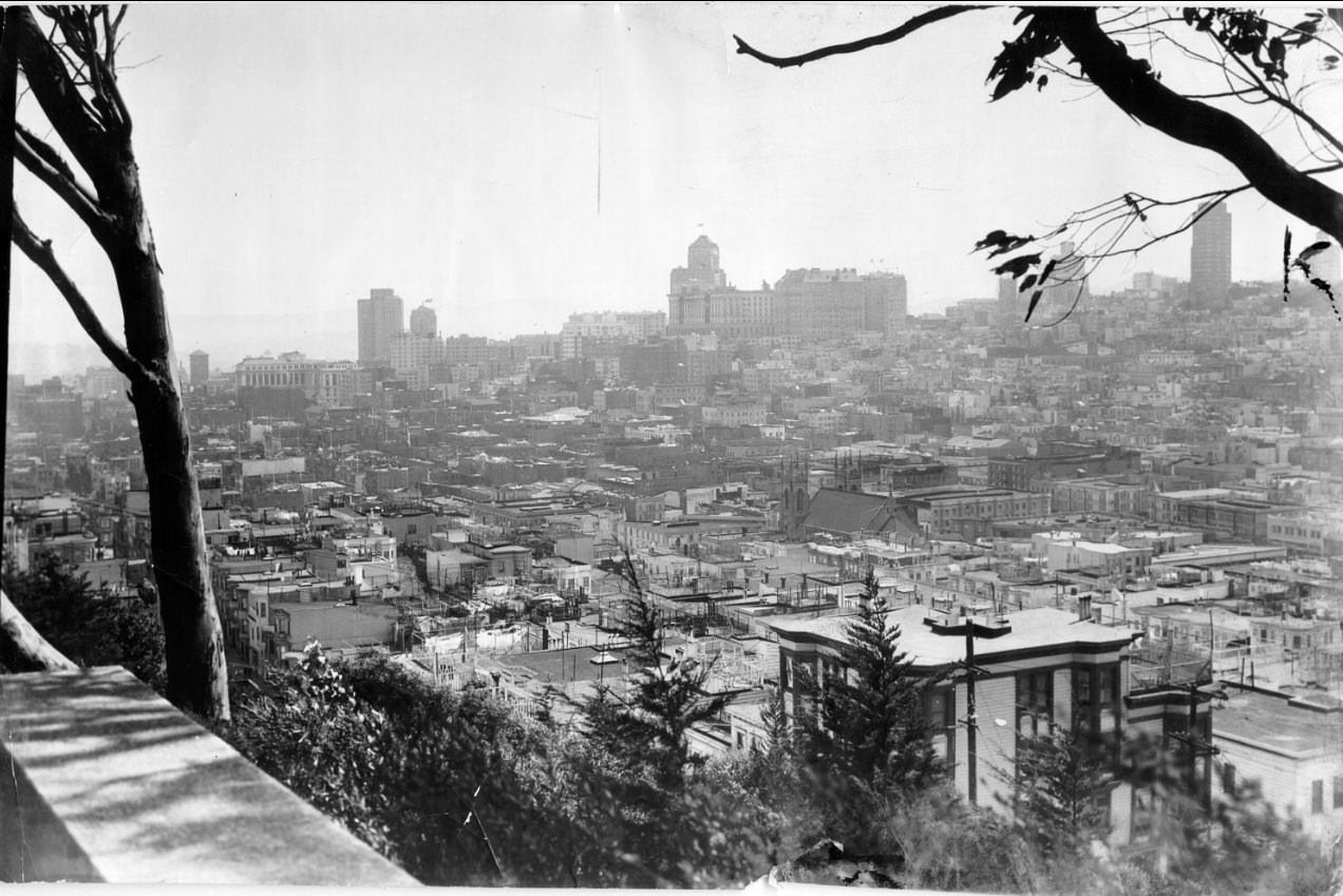 Skyline of downtown San Francisco, 1940