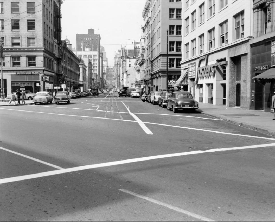 California at Market Street, 1957.