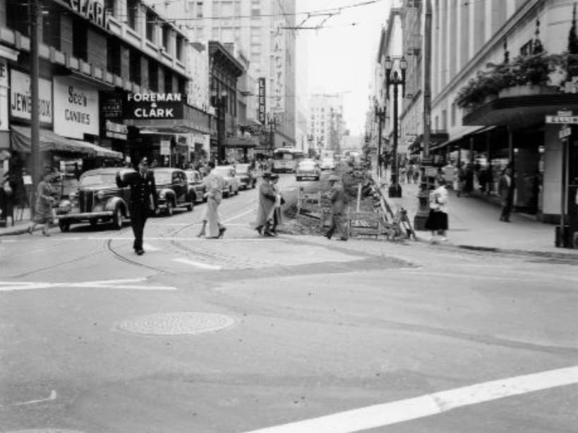Stockton and Market Street, 1955.