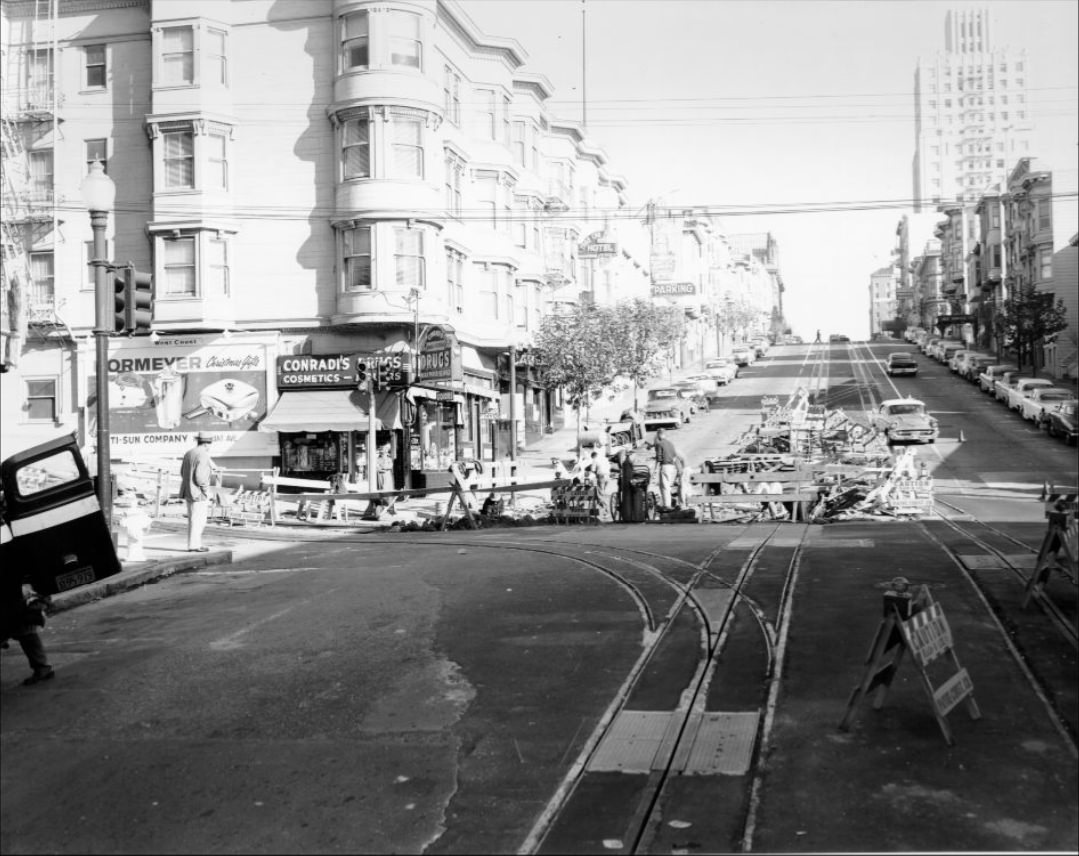 California Street at Hyde, 1957.