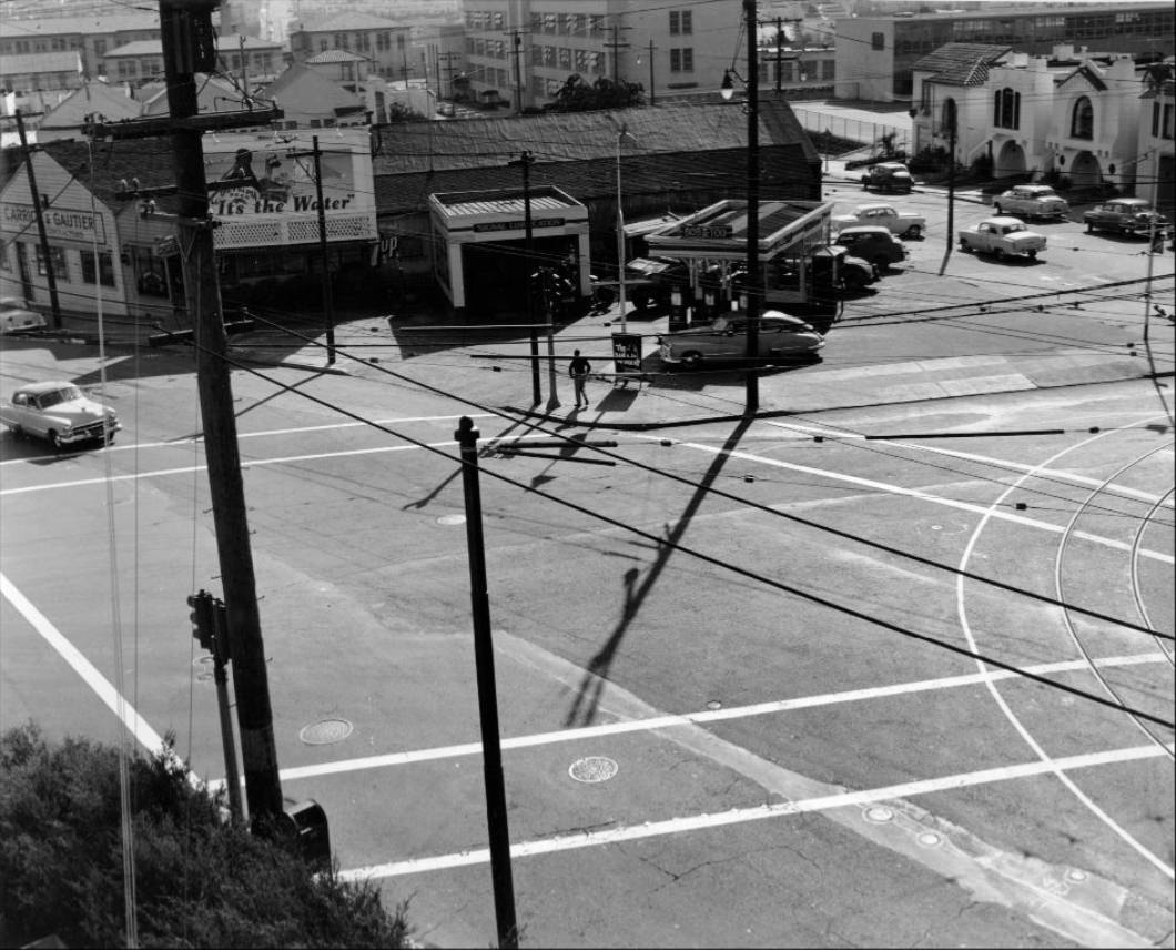 Ocean Avenue at San Jose facing southeast, 1954.