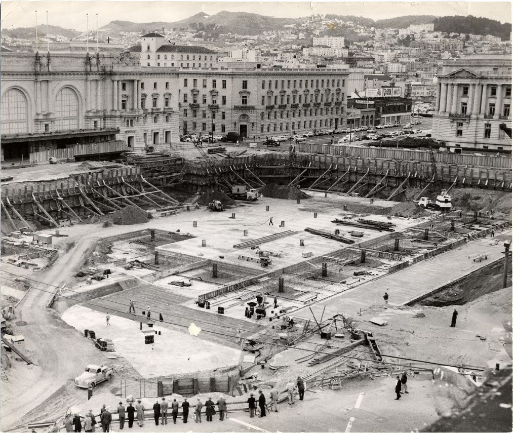 Civic Center construction, 1957.