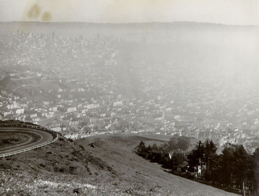 View from Twin Peaks on a hazy day, 1952.