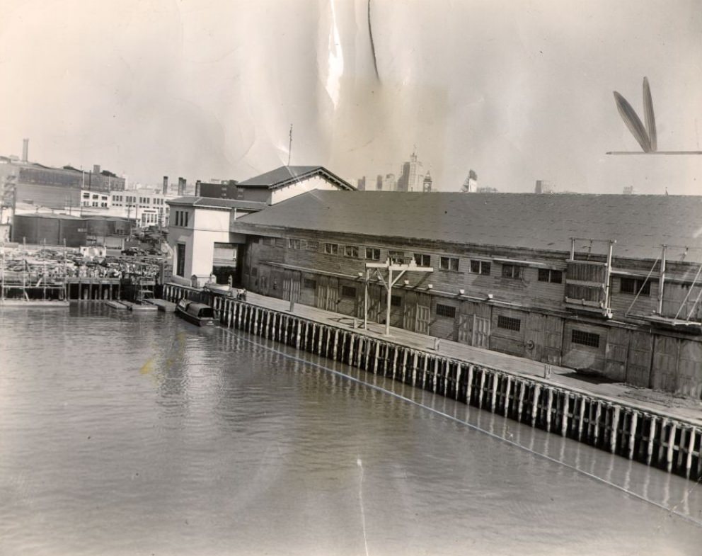 Unidentified pier at the San Francisco waterfront, 1951.