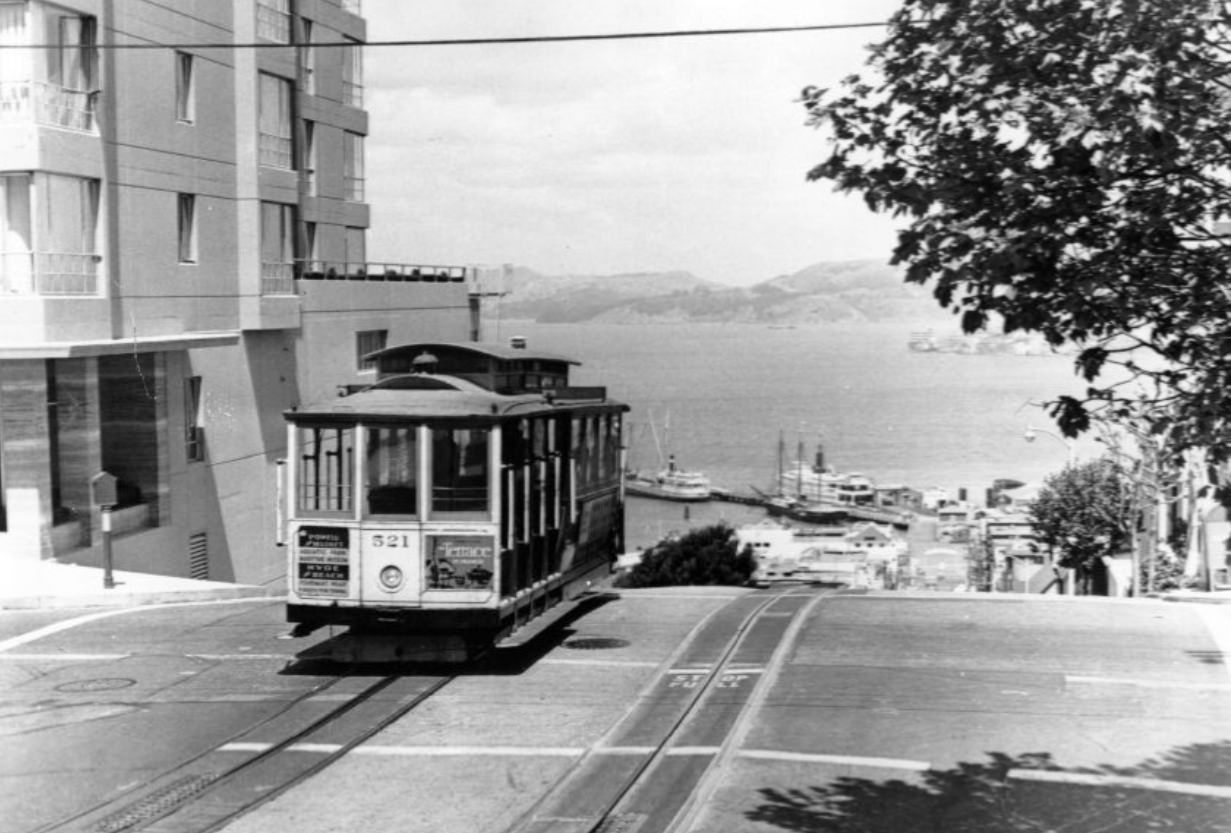 Cable Car on Hyde Street, 1964.