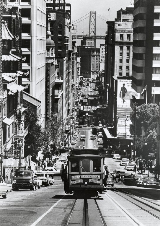 Cable Car on California Street, 1960s.