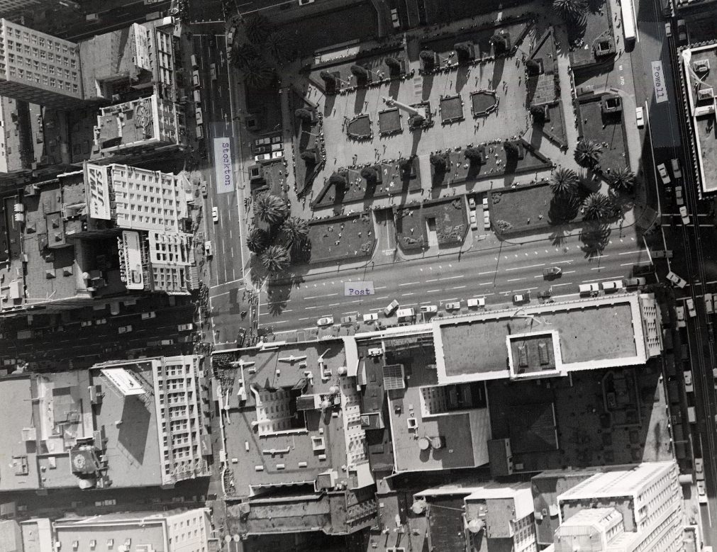 Aerial view of Union Square, 1960s