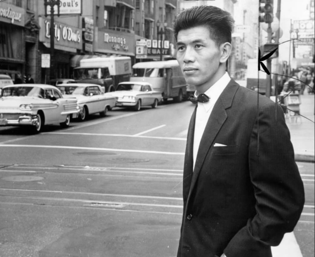 Eizoh Ikeda on Geary Street, 1962.