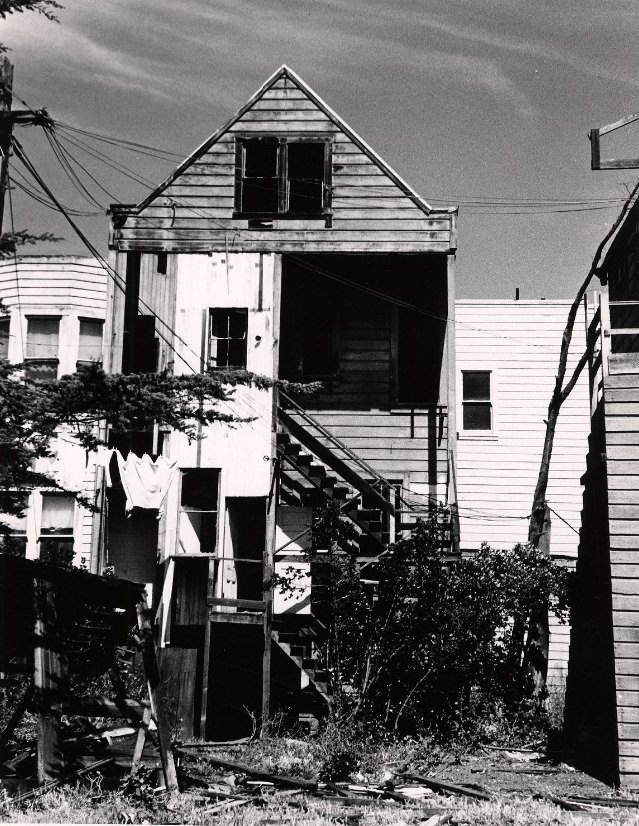 Back of a Telegraph Hill residence, 1960s.