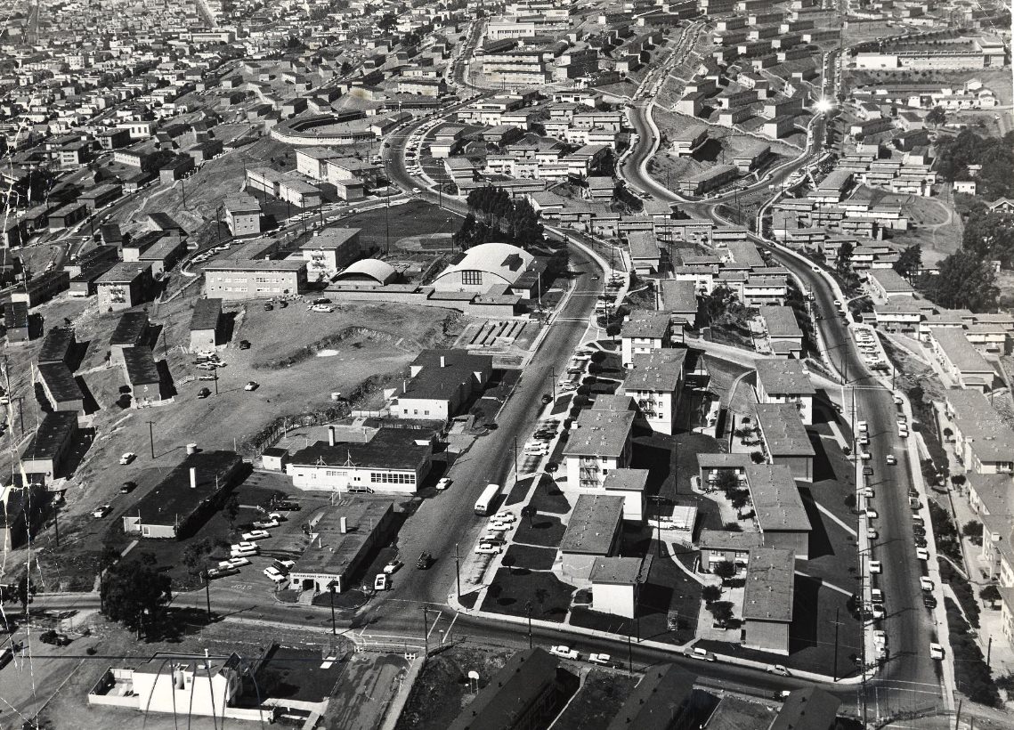 Aerial view of Hunters Point, 1961.
