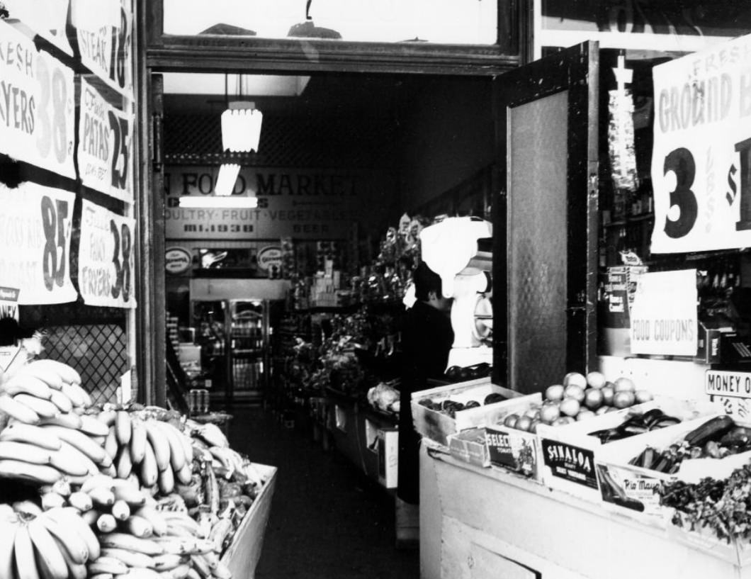 Mission Street market, 1969.