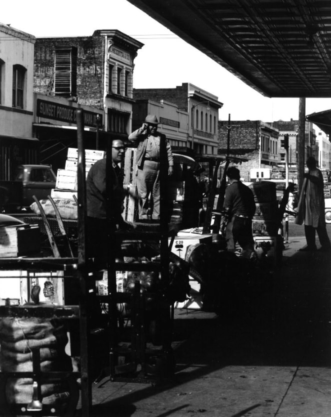 Downtown produce district, 1962.
