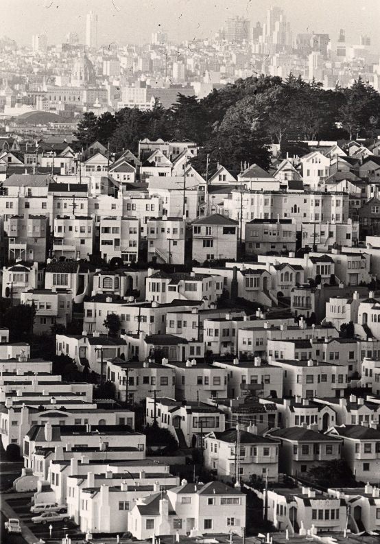Aerial view of the Mission district, 1961.