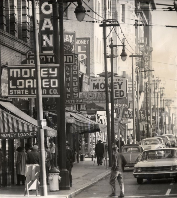 Third Street looking south from Mission Street, 1961.