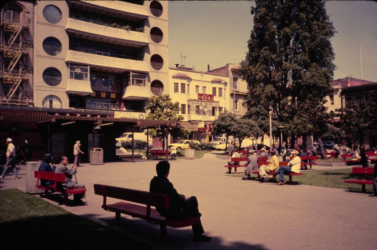 Portsmouth Square in Chinatown, 1984.