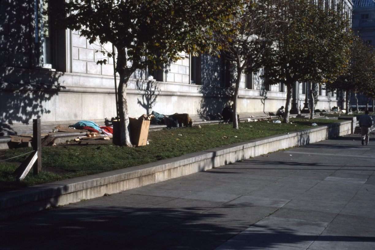 Fulton Street side of the old Main Library, 1989.