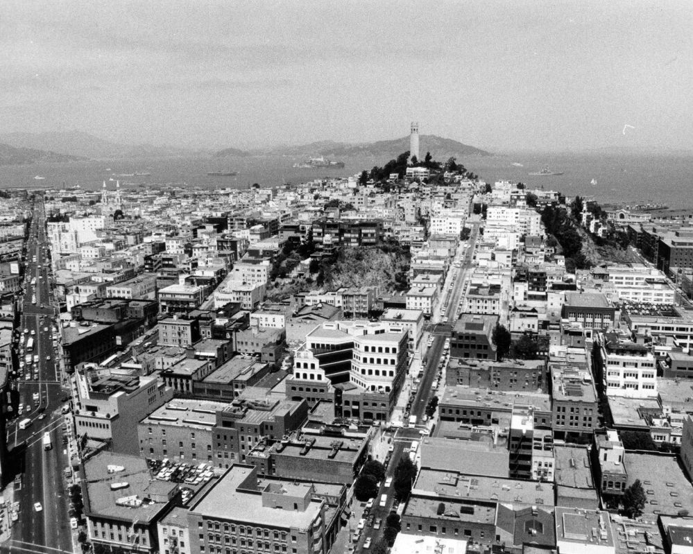 View from the 27th floor of the Transamerica building, 1985.