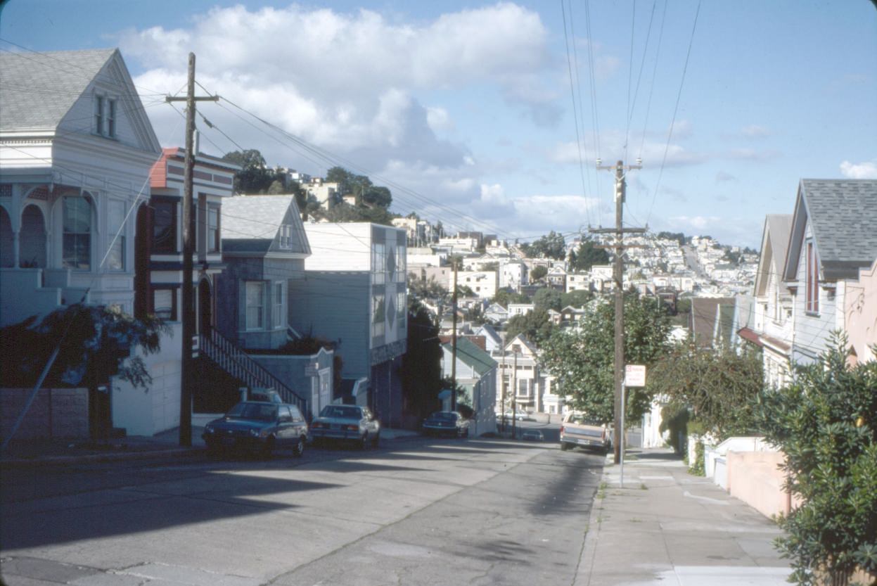 Harper Street looking north from Randall Street, 1989.
