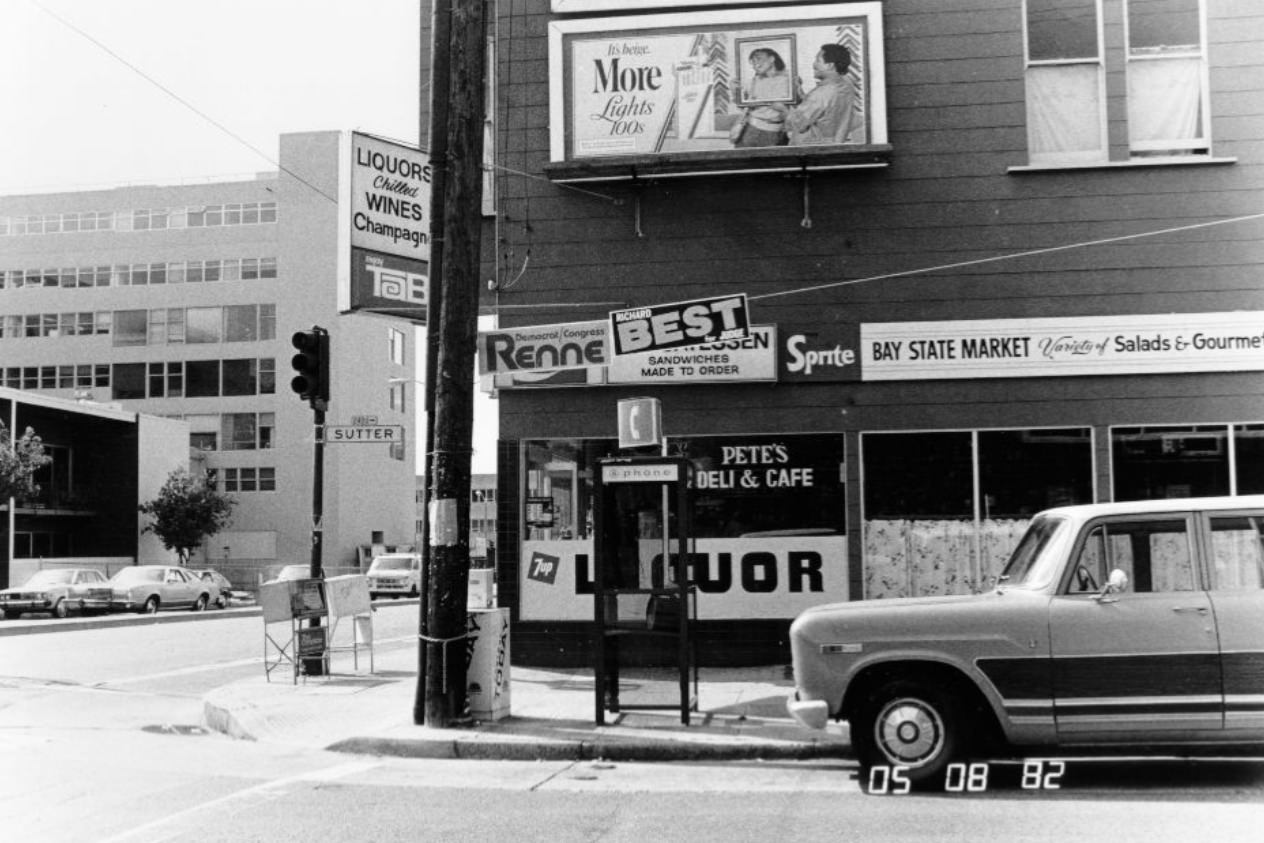 Sutter at Divisadero Street, 1982.
