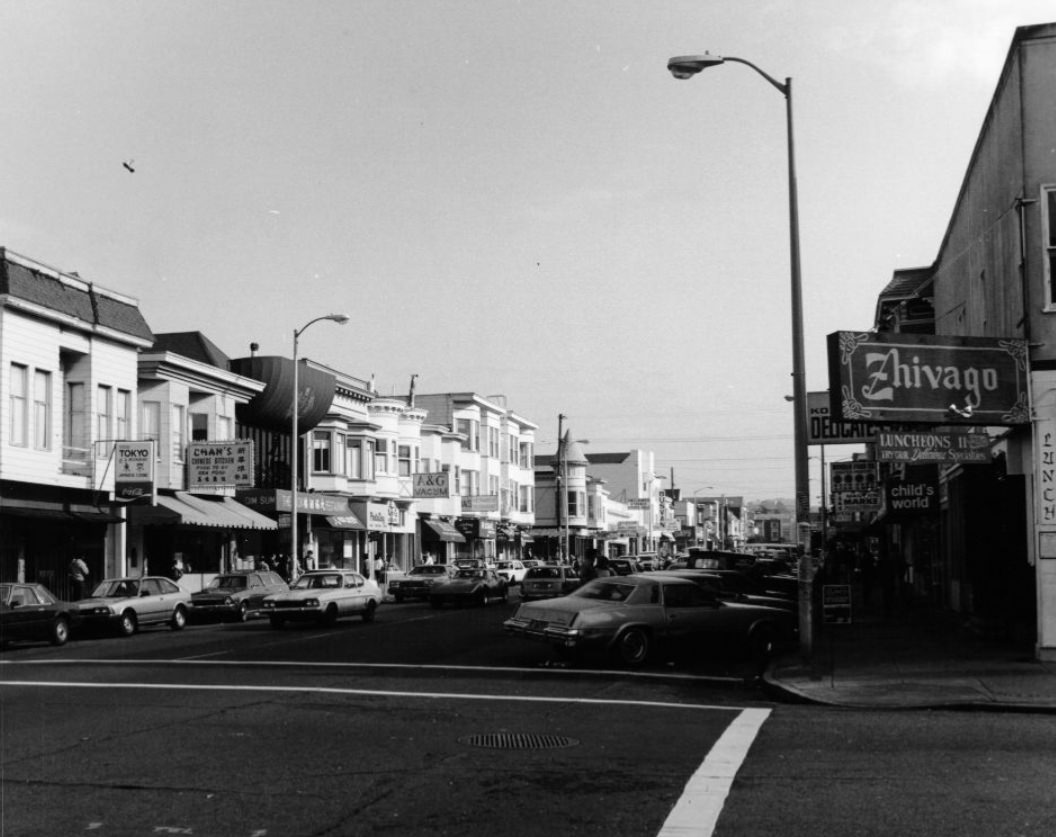 Clement Street at 5th Avenue, 1983.