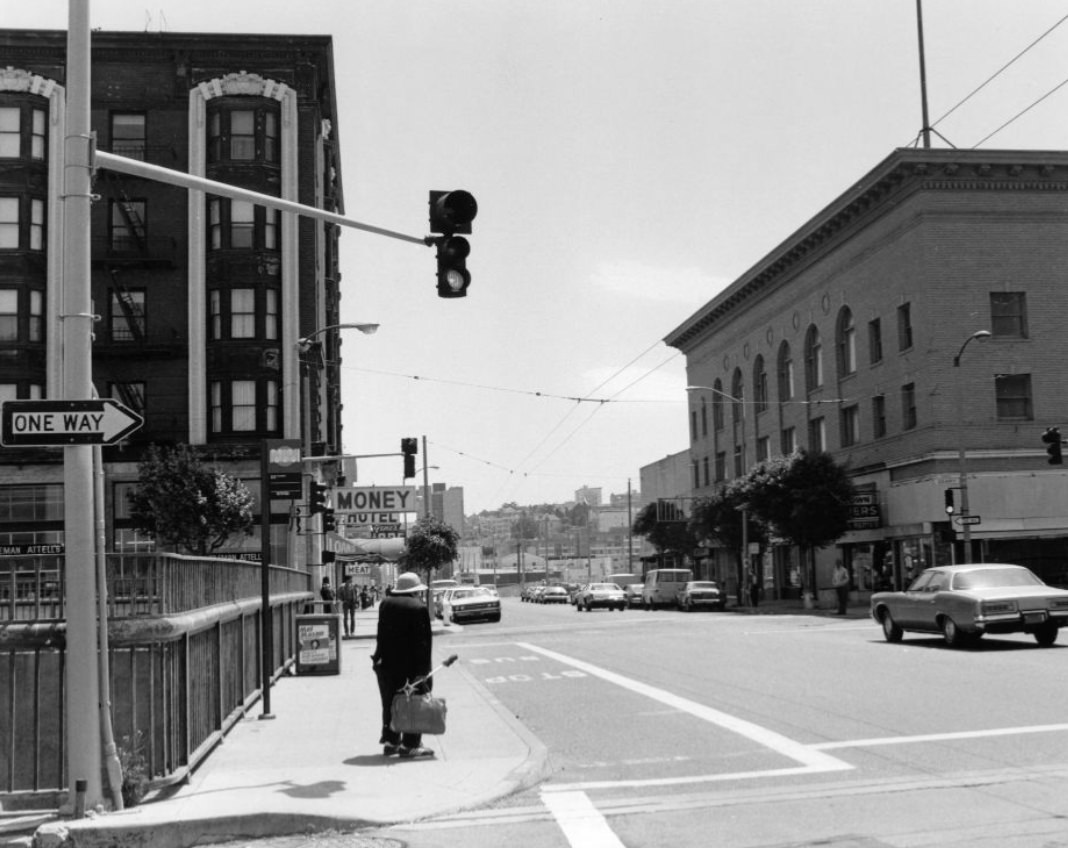 Fillmore Street at Geary, 1982.