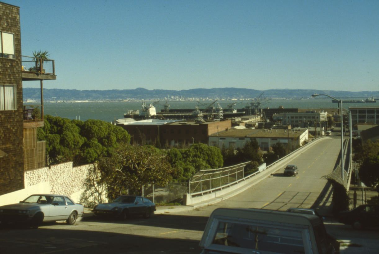 20th Street at Pennsylvania, Todd Shipyards in background, 1987.