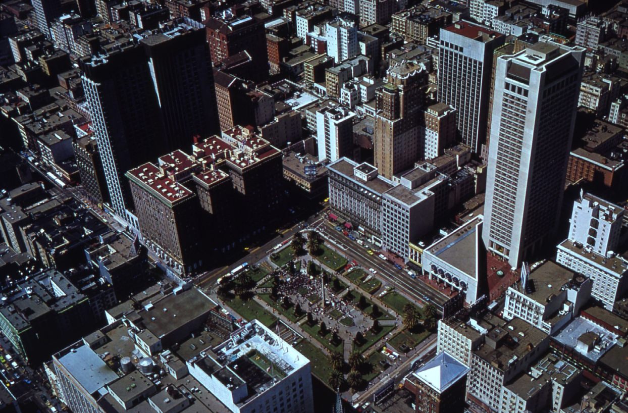 Aerial view of Union Square, 1984.