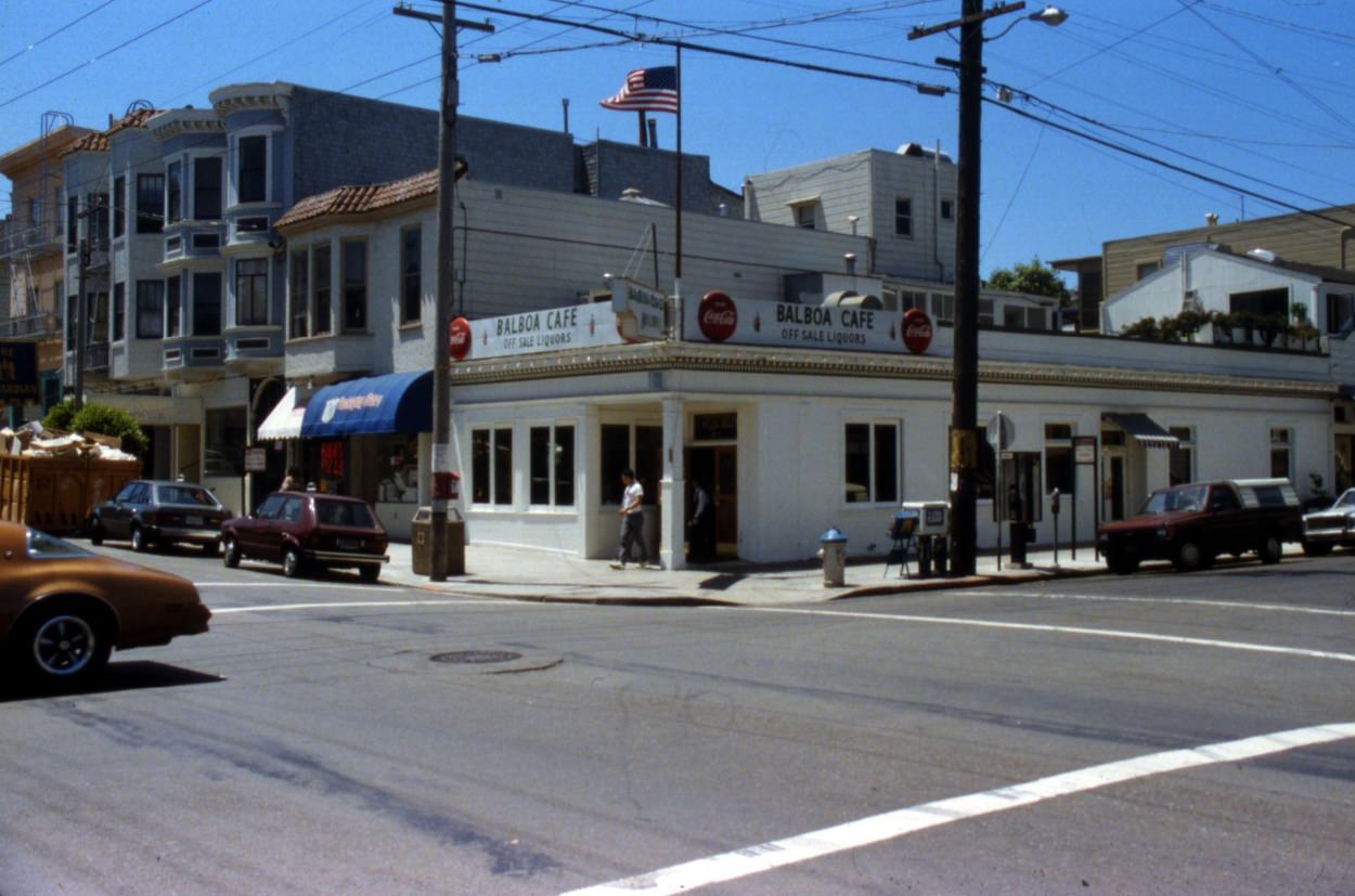 Balboa Cafe, 3199 Fillmore, 1987.