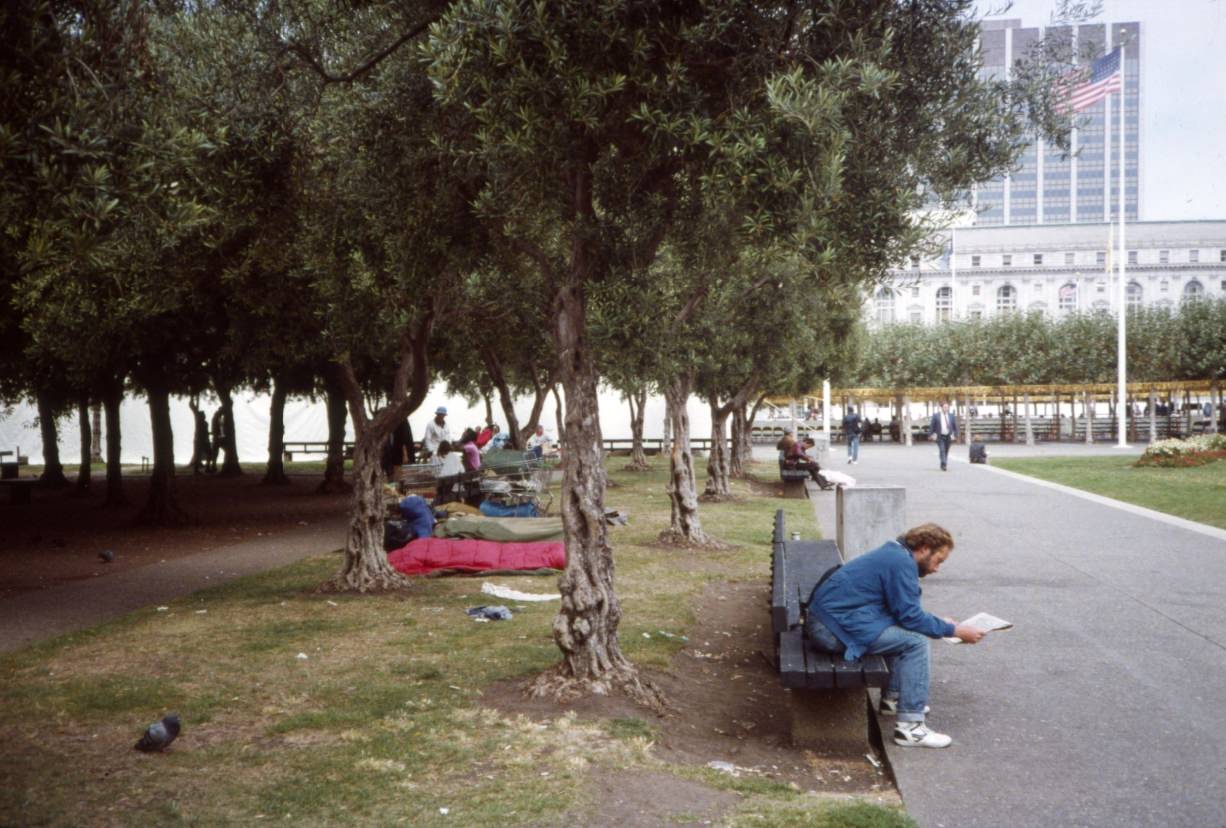 Civic Center Plaza, used for a variety of purposes, 1988.