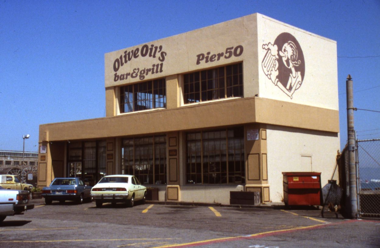 Olive Oil's Bar & Grill at Pier 50, China Basin St., 1988.