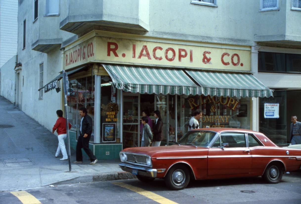 R. Iacopi and Company at Grant and Union Street, 1986.