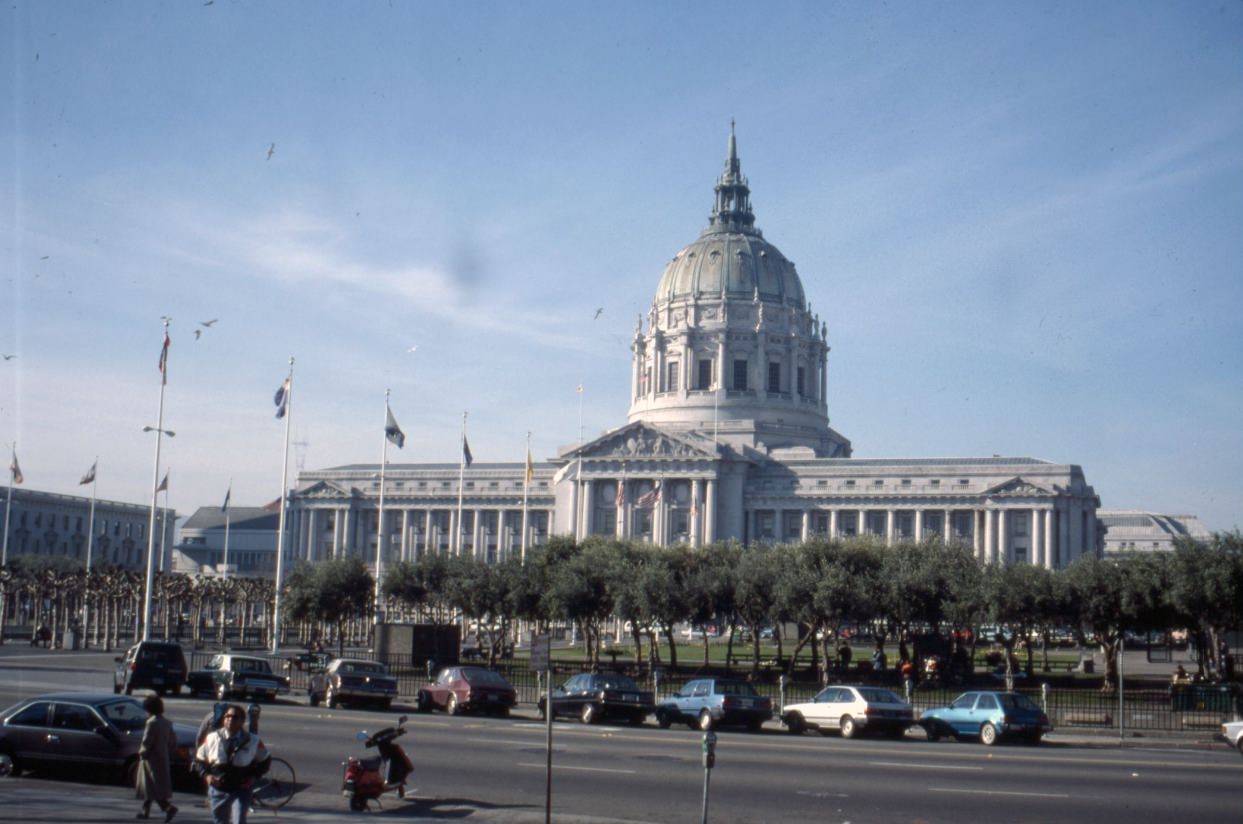 San Francisco City Hall and Civic Center Plaza, 1989.