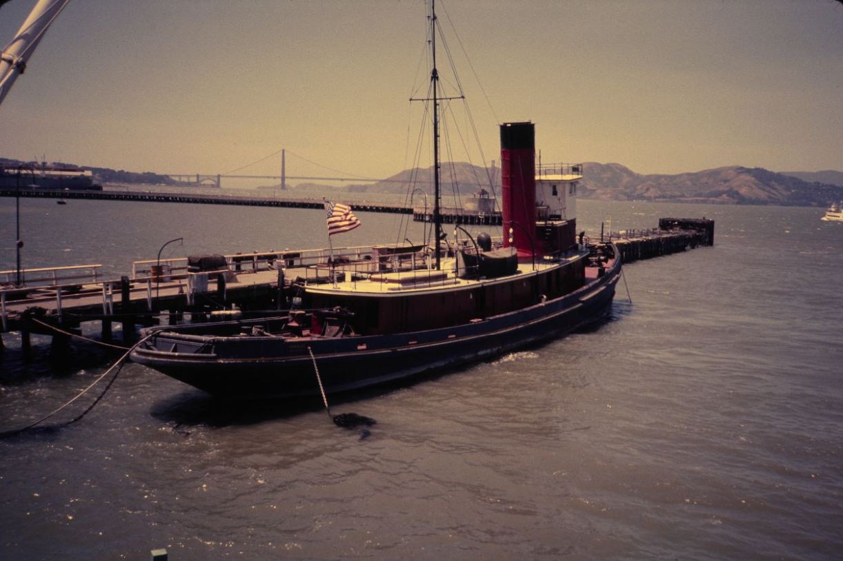 Boat docked at Fisherman's Wharf, 1984.
