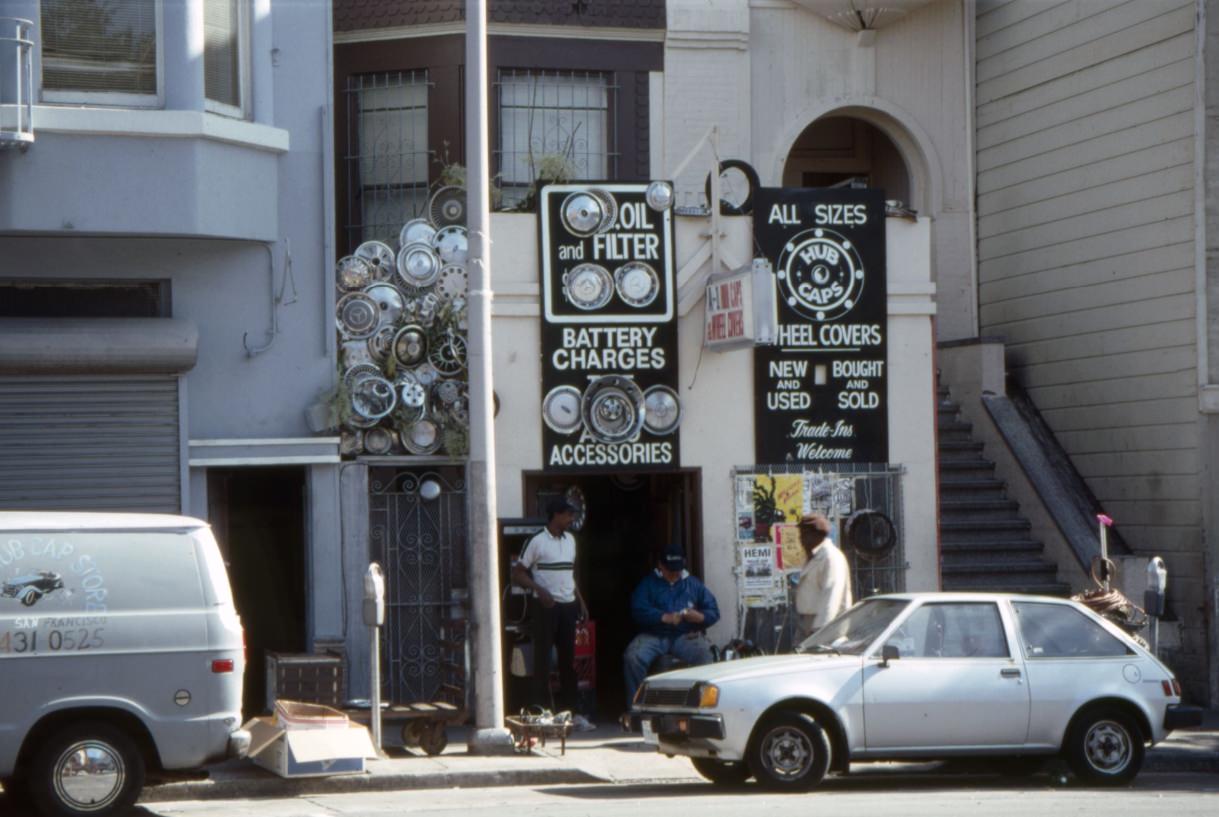 A-1 Hub Caps and Wheel Covers, Divisadero Street, 500 block, 1991.