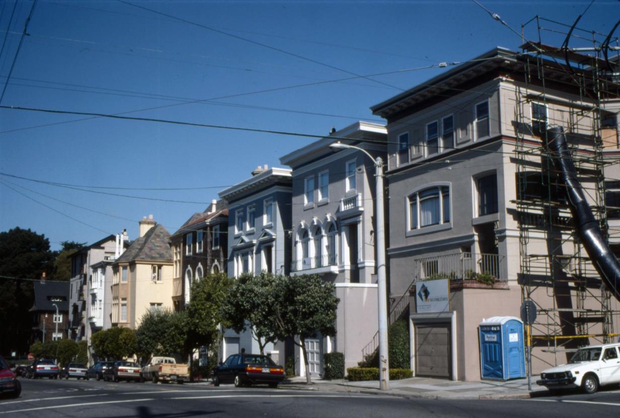 Northeast corner of Jackson and Presidio, 1990.