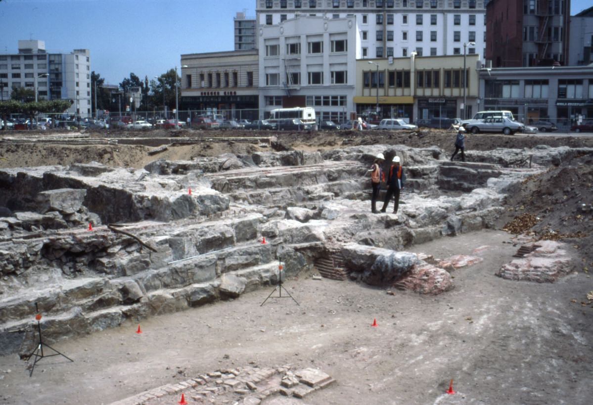 Site of new Main Library facing Grove Street, 1992.