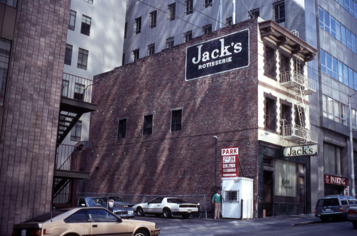 Jack's Restaurant at 615 Sacramento, 1991.