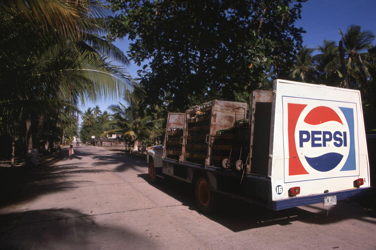 A Pepsi truck on Cebu Island, Philippines, 1978.