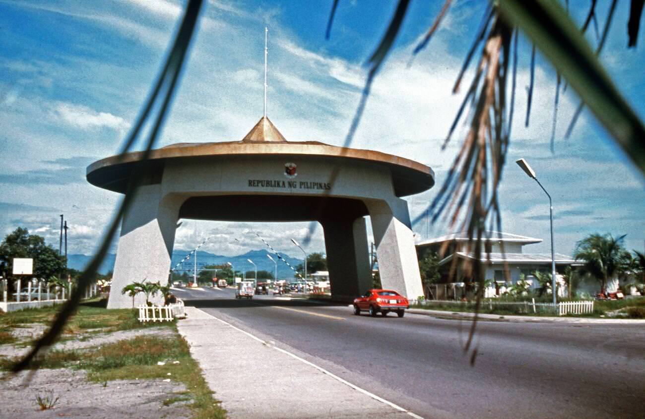 The main gate of a base in 1979.