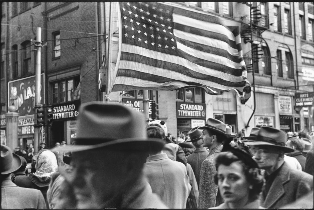 “Crowd at Armistice Day Parade, Pittsburgh, November,” 1950.