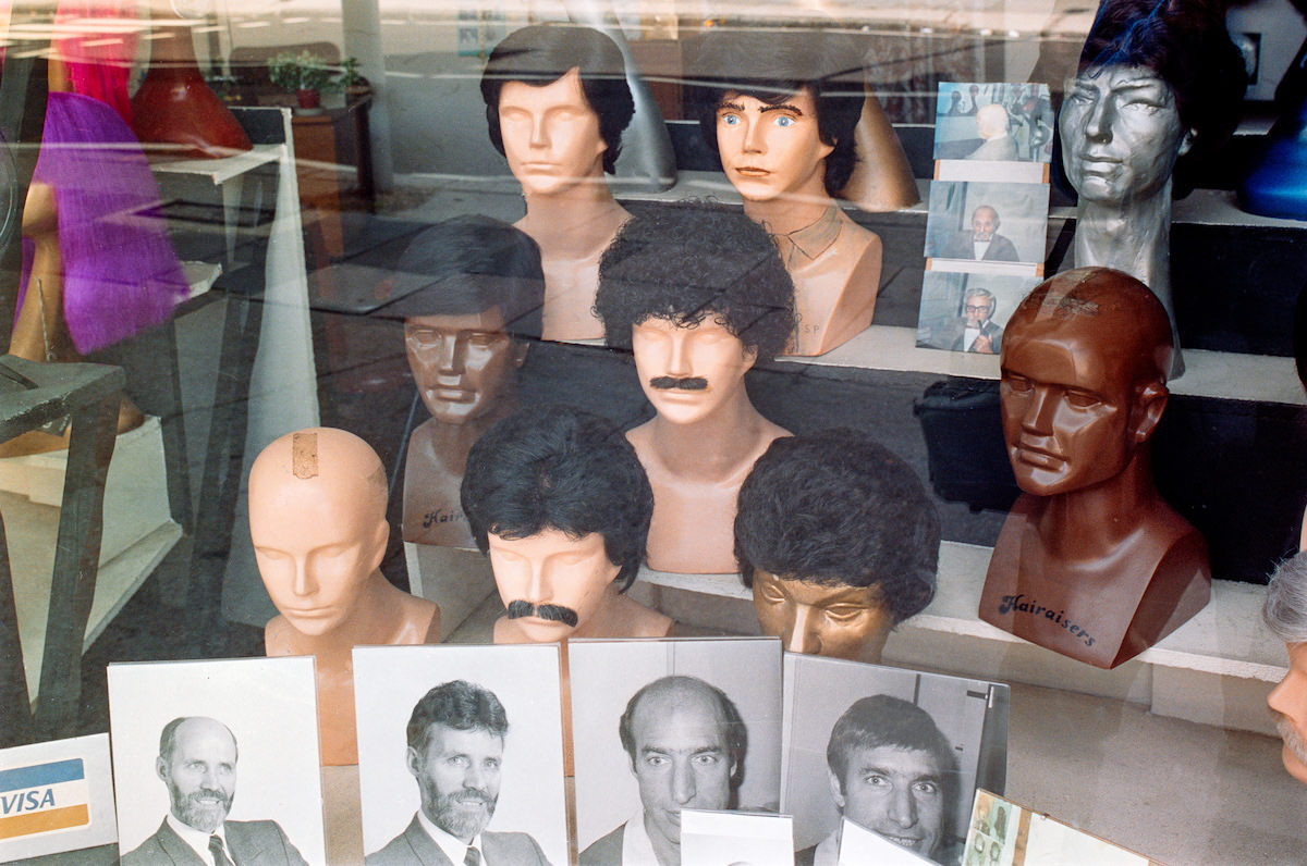 Men’s Wigs, High Rd, Leyton, Waltham Forest, 1989