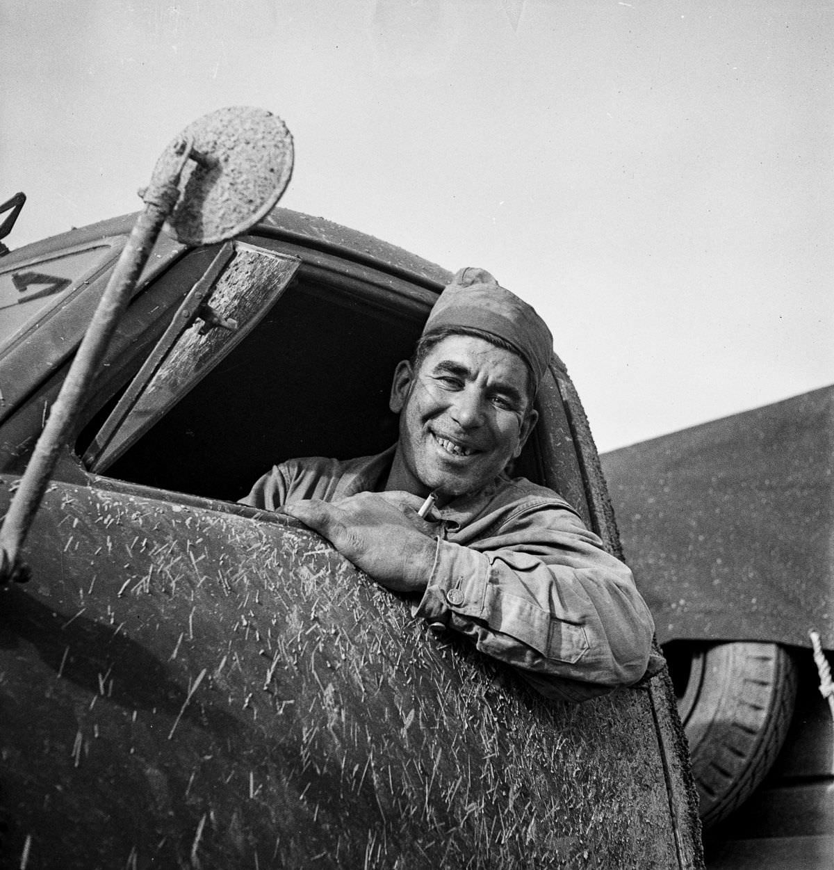 Corporal Oliver R. Wechsler of Anderson, Indiana, a mechanic in civilian life.