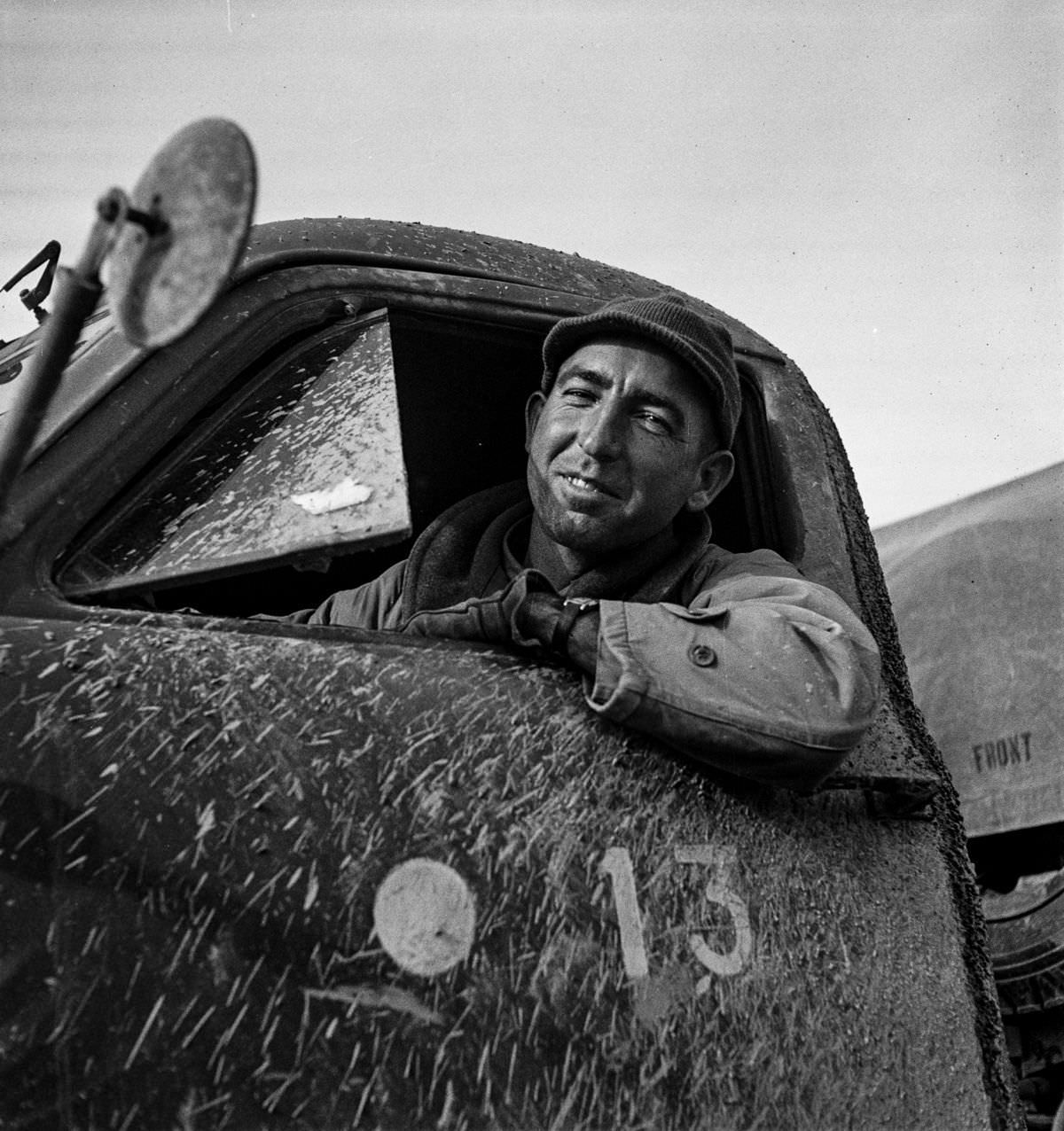 Private Charles Nasholts of Auburn, New York, a mechanic in civilian life.
