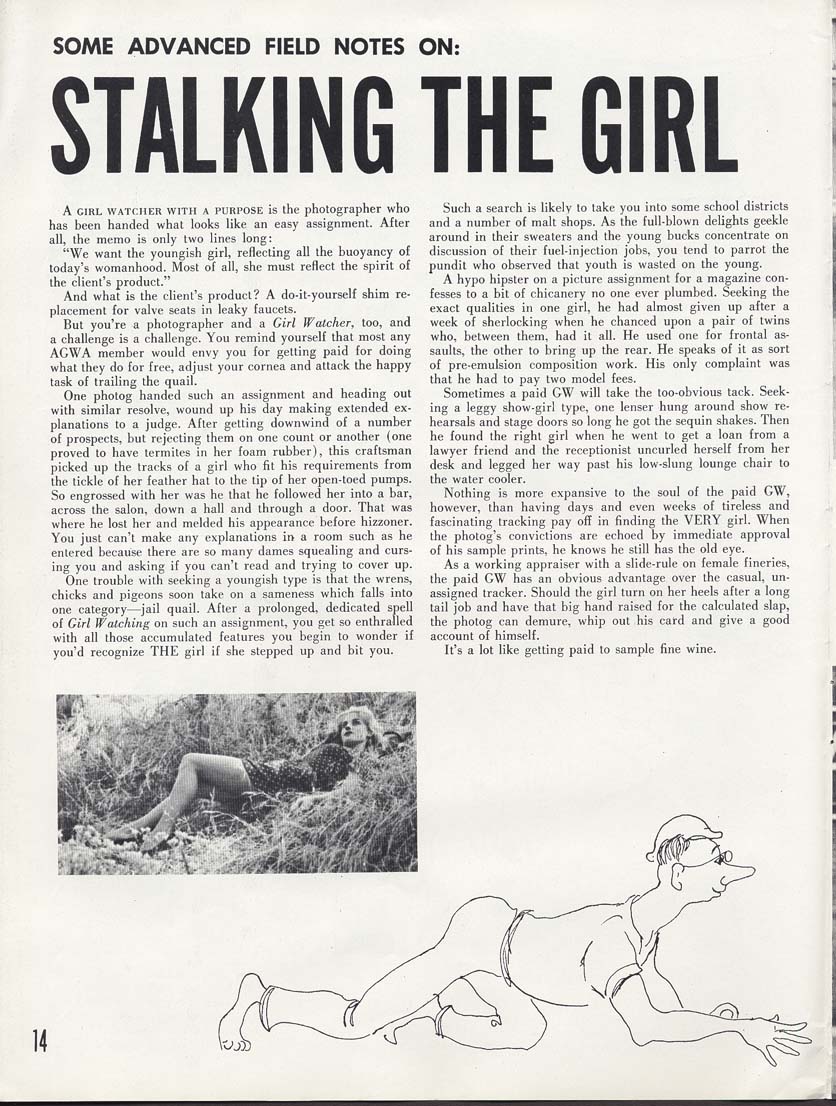 Some advanced field notes on: stalking the girl