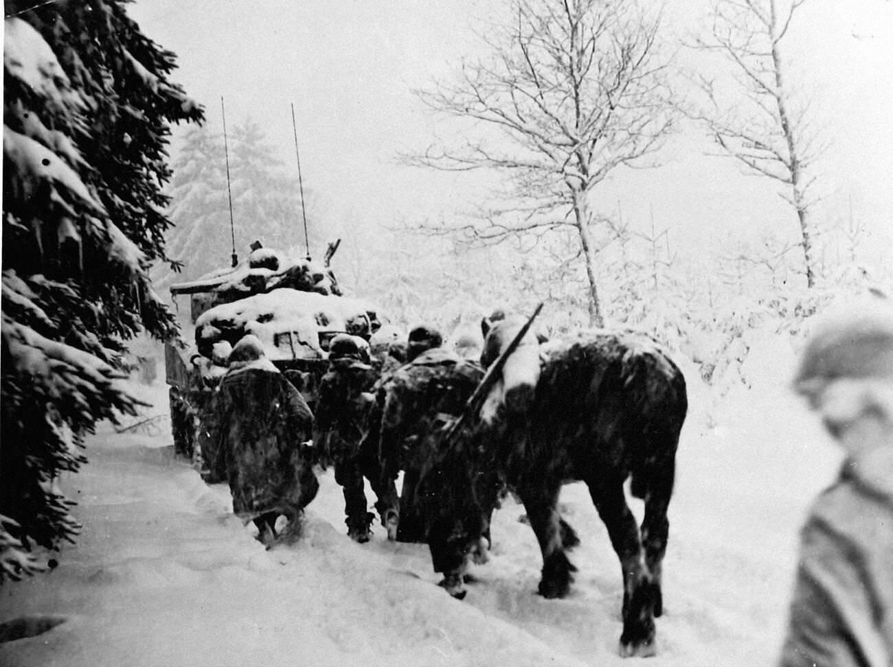 The Battle of the Bulge, 1945.