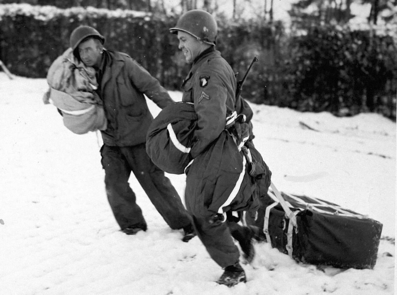 Bastogne (Belgium) besieged, 1944.