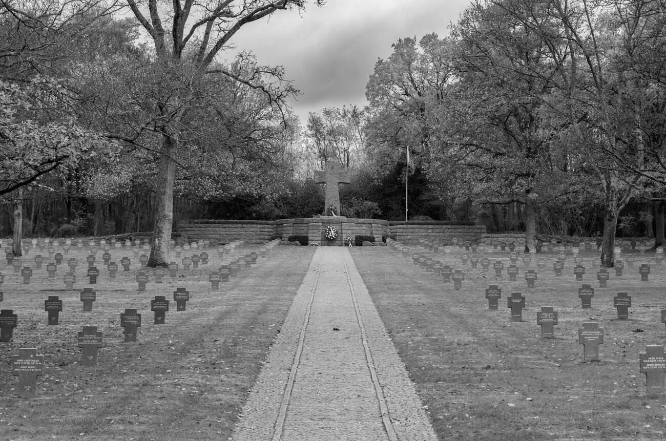 The Sandweiler German war cemetery in Luxembourg contains the graves of 10,913 German servicemen fallen in the Battle of the Bulge in 1944-1945.