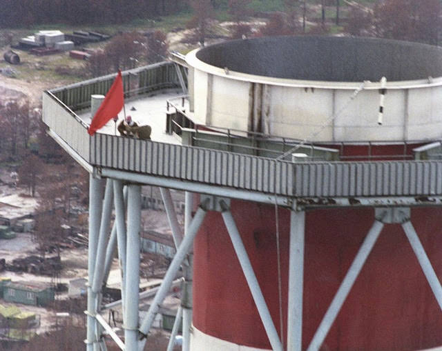 Following orders issued by Soviet authorities to mark the end of cleanup operations on the roof of the No. 3 reactor.
