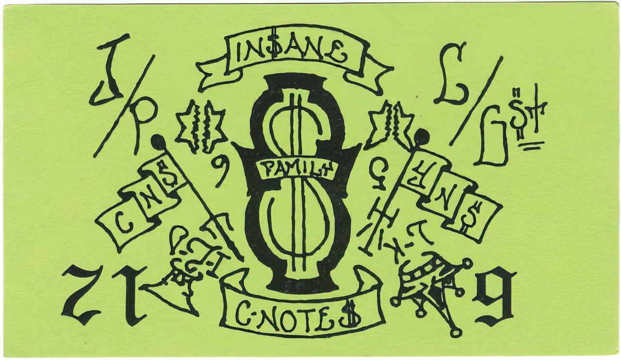 Chicago Street Gangs Actually had Business Cards during the 1970s and 1980s