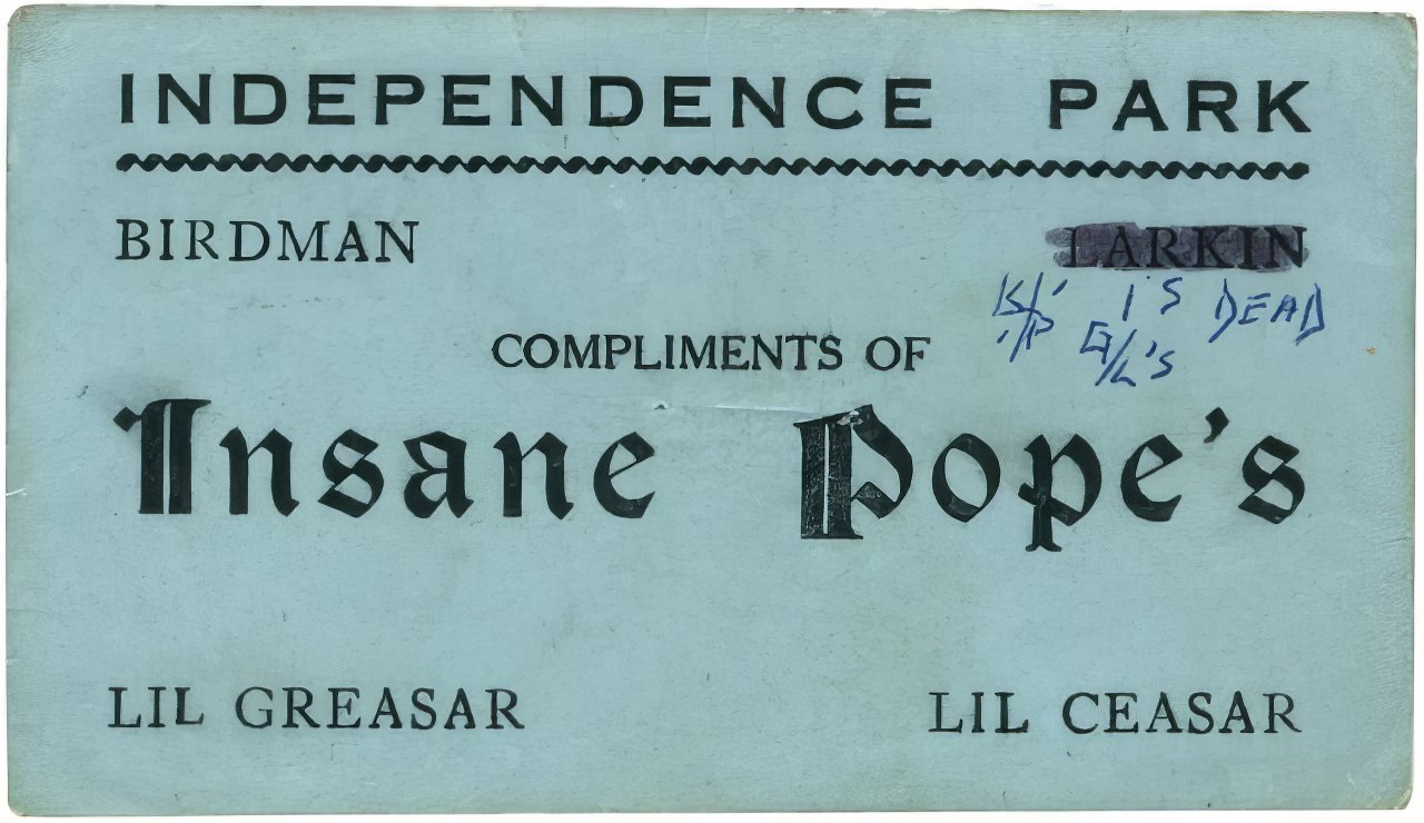 Chicago Street Gangs Actually had Business Cards during the 1970s and 1980s